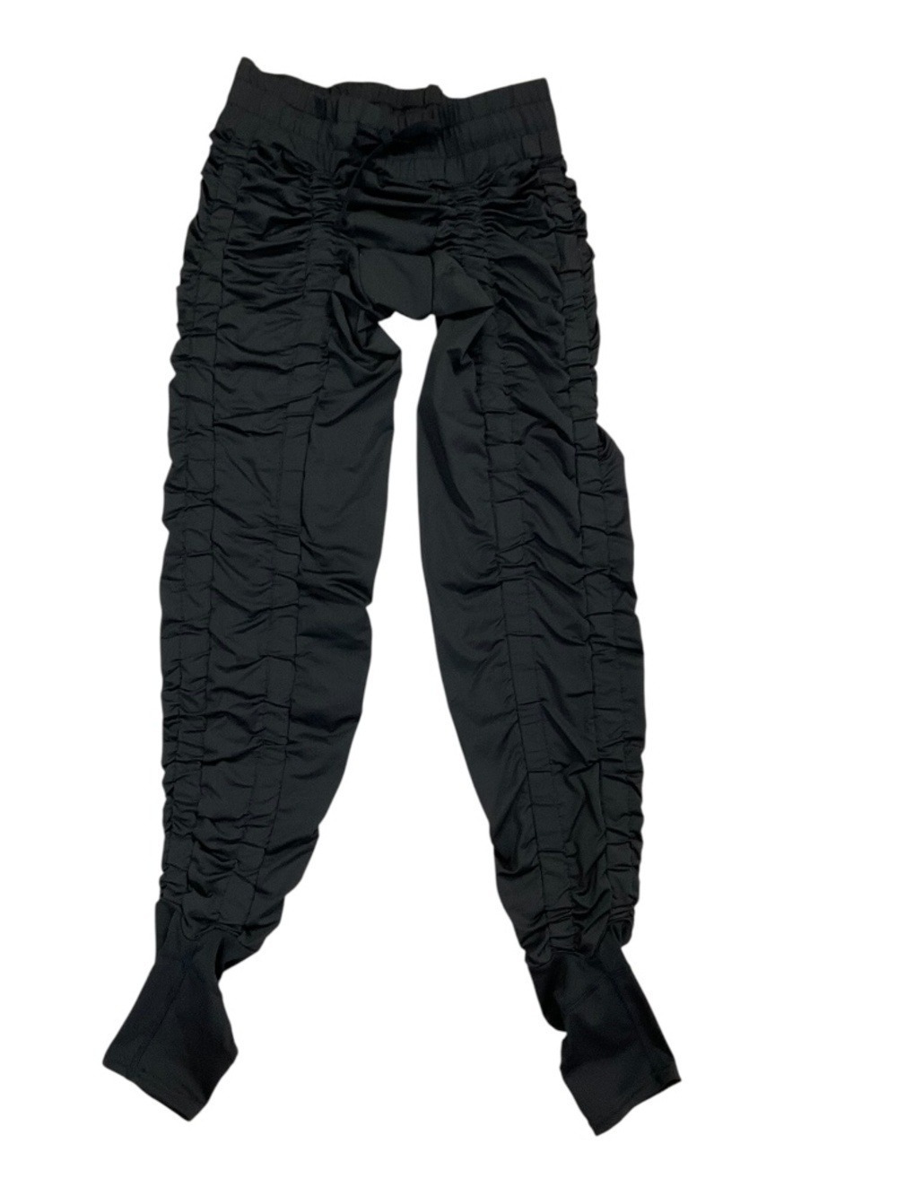 Agogie Wearable Resistance +40 Compression Leggings PXL Black Ruched Stirrup